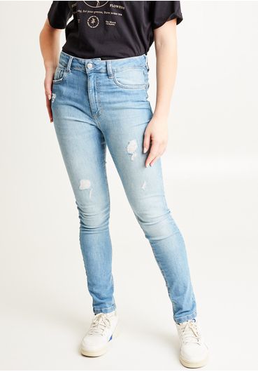 Calça jeans skinny cintura média