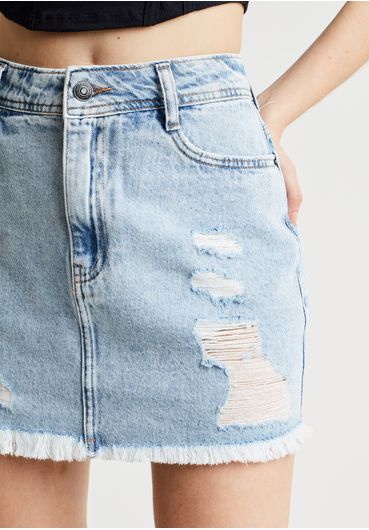 Saia jeans destroyed