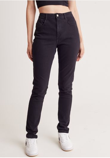 Calça jeans skinny five pockets black