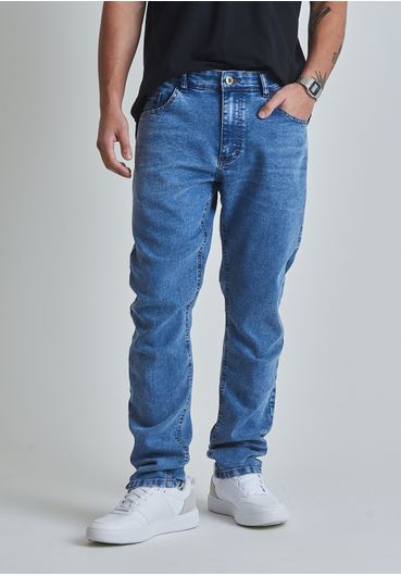 Calça jeans marmorizada skinny