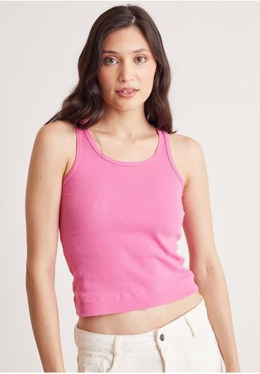 Blusa regata básica ribana rosa