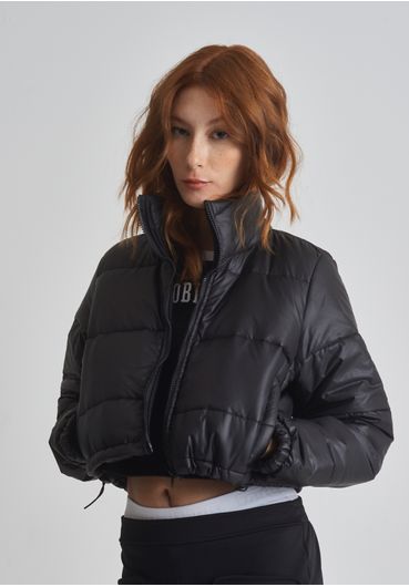 Jaqueta puffer cropped