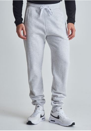 Calça básica moletom jogger mescla
