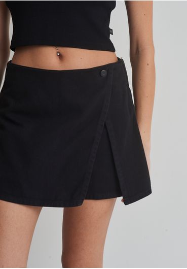 Short saia de sarja black