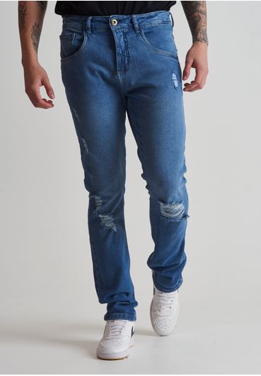 Calça jeans skinny rasgos