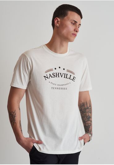 Camiseta de algodão estampa nashville