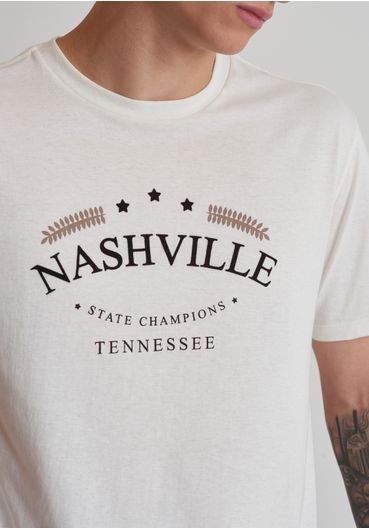 Camiseta de algodão estampa nashville