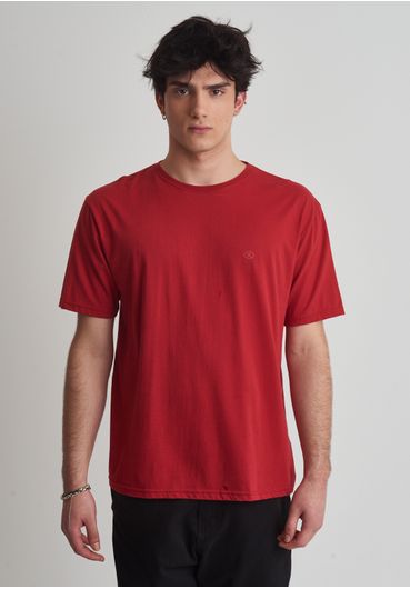 Camiseta básica manga curta - vermelho