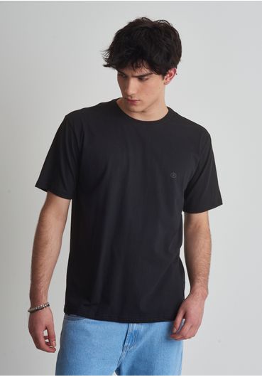 Camiseta básica manga curta - preto