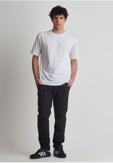 Camiseta manga curta básica - branco