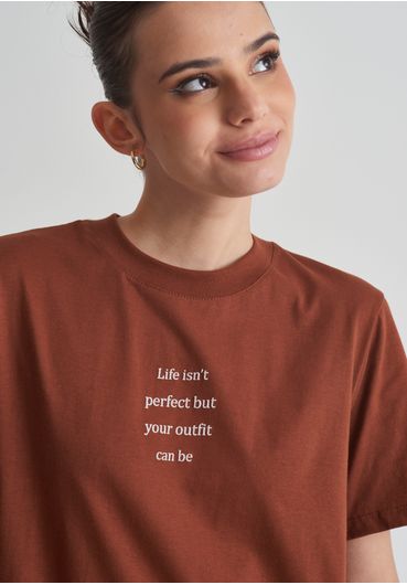 Camiseta manga curta life isn't perfect