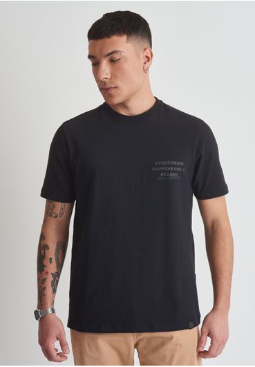 Camiseta cotton everything happens for a reason