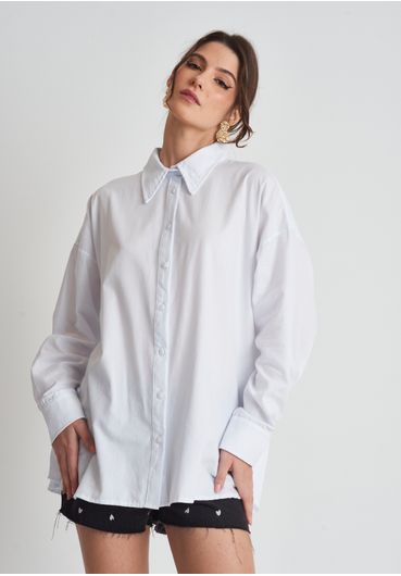 Camisa tricoline oversized