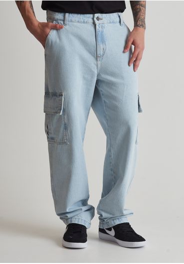 Calça jeans cargo