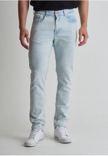 Calça jeans slim delavê