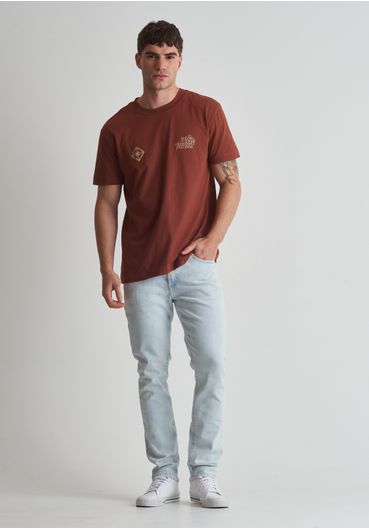 Calça jeans slim delavê