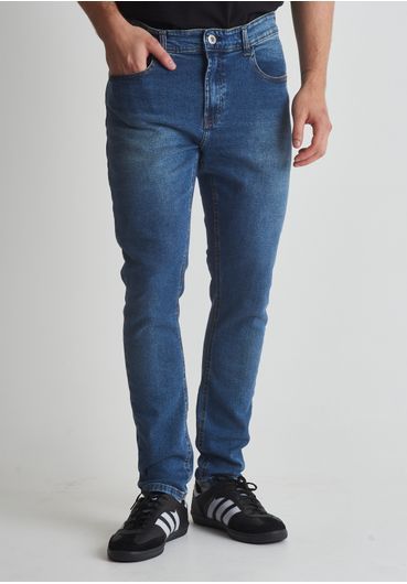 Calça jeans skinny blue médio