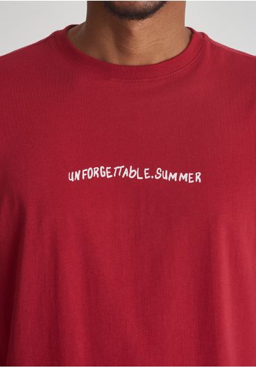 Camiseta de algodão estampa unforgattable summer