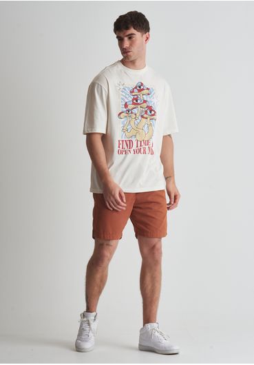 Short de sarja com elástico