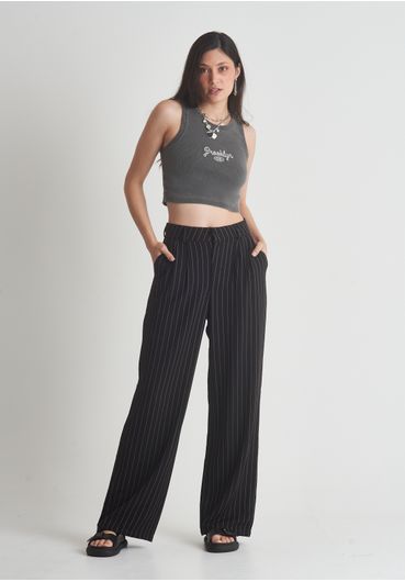 Calça alfaiataria risca de giz
