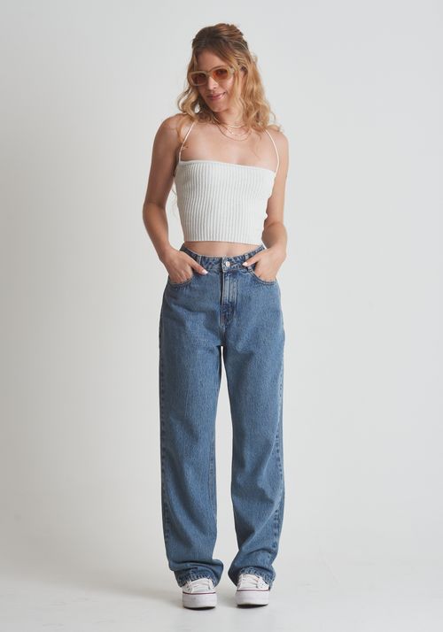 Blusa tricot frente única