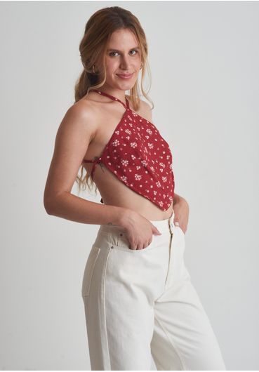 Blusa lenço estampada