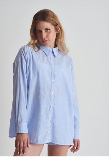 Camisa oversized listrada