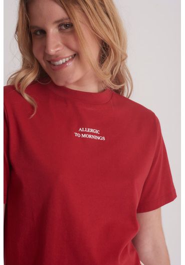 Camiseta algodão allergic to mornings