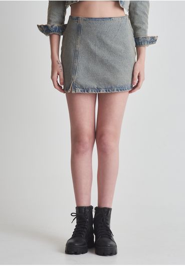 Saia jeans mini