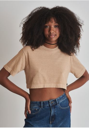 Camiseta cropped natural