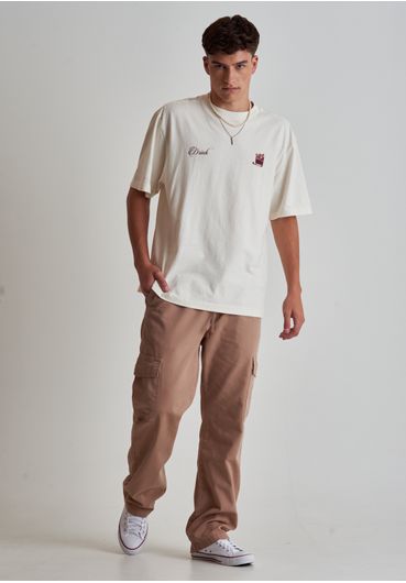 Calça de sarja cargo