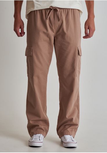 Calça de sarja cargo