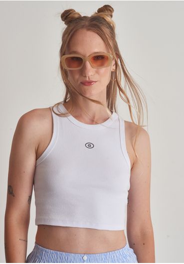 Regata halter logo branca