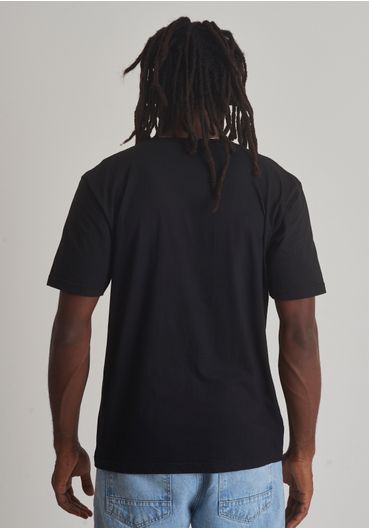Camiseta básica gola redonda preta