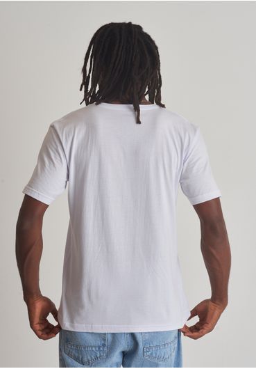 Camiseta básica gola redonda branca