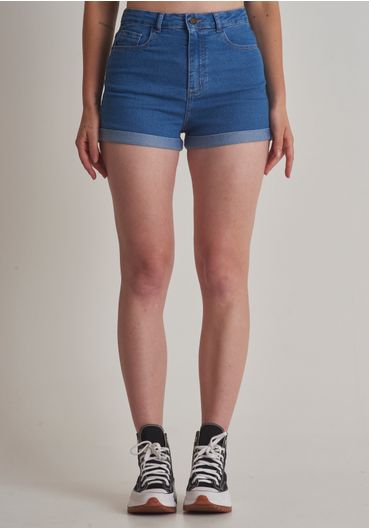 Short elastano barra dobrada blue escuro