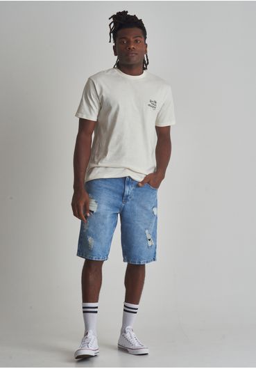 Bermudas jeans regular rasgos