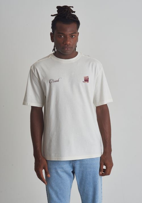 Camiseta oversized estampa negroni