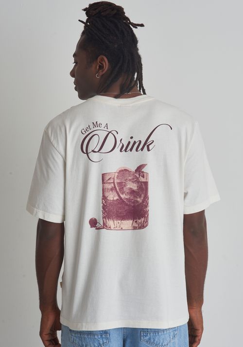 Camiseta oversized estampa negroni