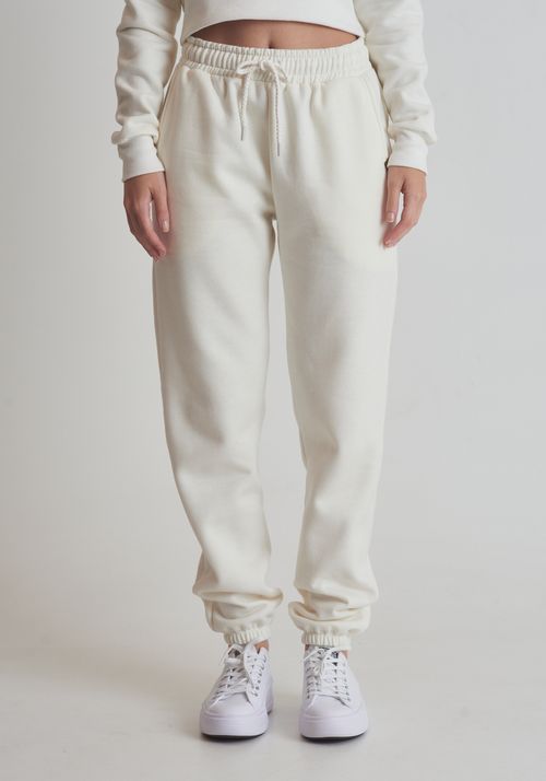 Calça básica moletom jogger off white
