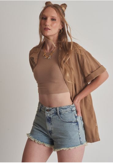 Short jeans marmorizado