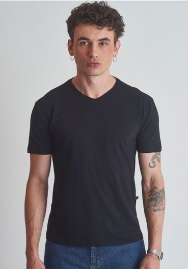 CAMISETA BAS MAS GOLA V - PRETO (34980001)