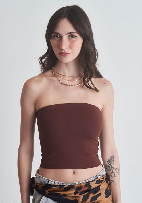 Top básico  marrom