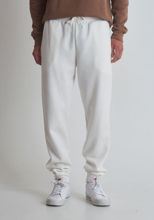 Calça Moletom Básico com Punho Off White