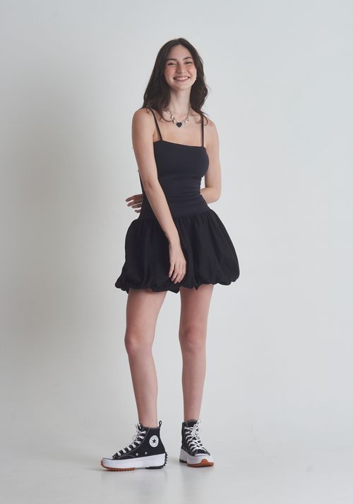 Vestido balonê com alças