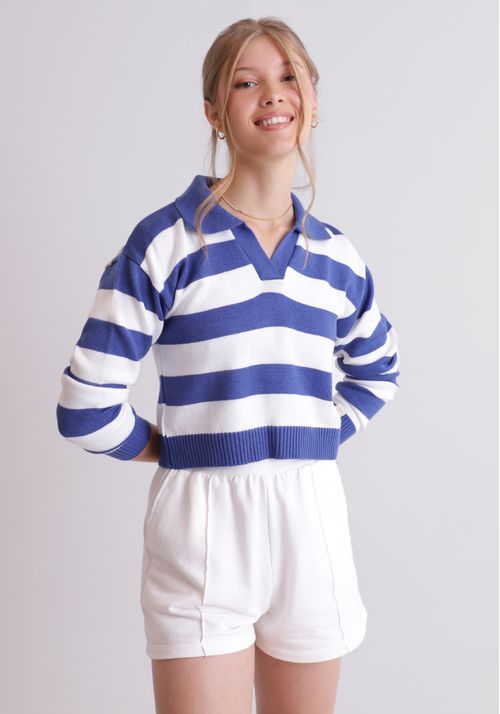 Blusa manga longa listras