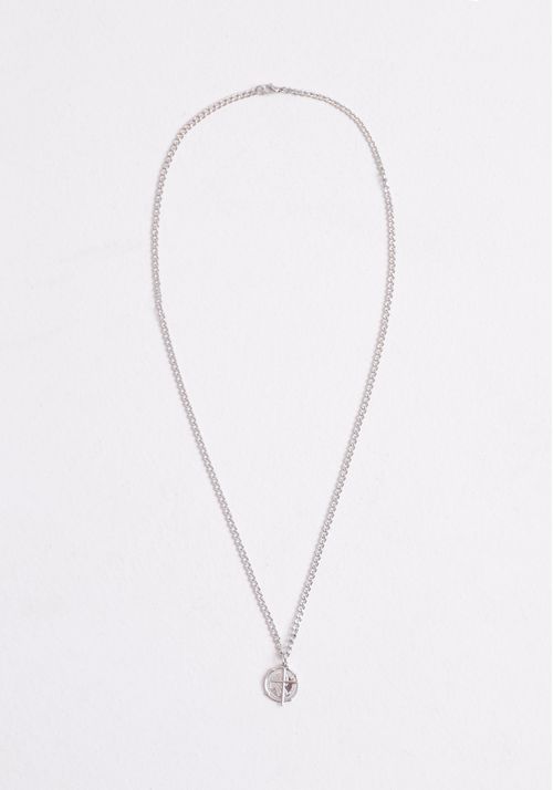 Colar crucifixo e medalha