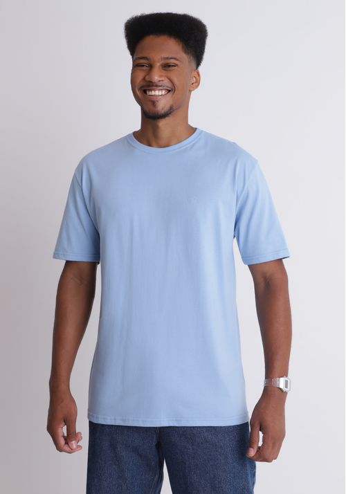 Camiseta básica céu azul