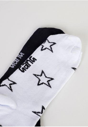 Kit meia soquete estampa estrelas