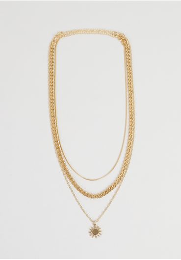 Conjunto colares pingente sol
